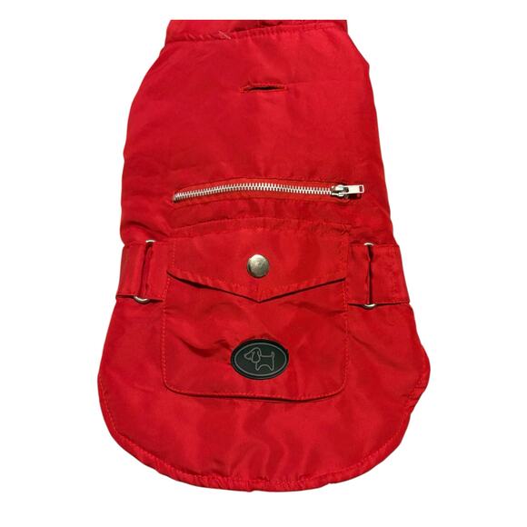 American Dog Outfitters Red Jacket with Fur Hoodie Size S - Picture 2 of 5